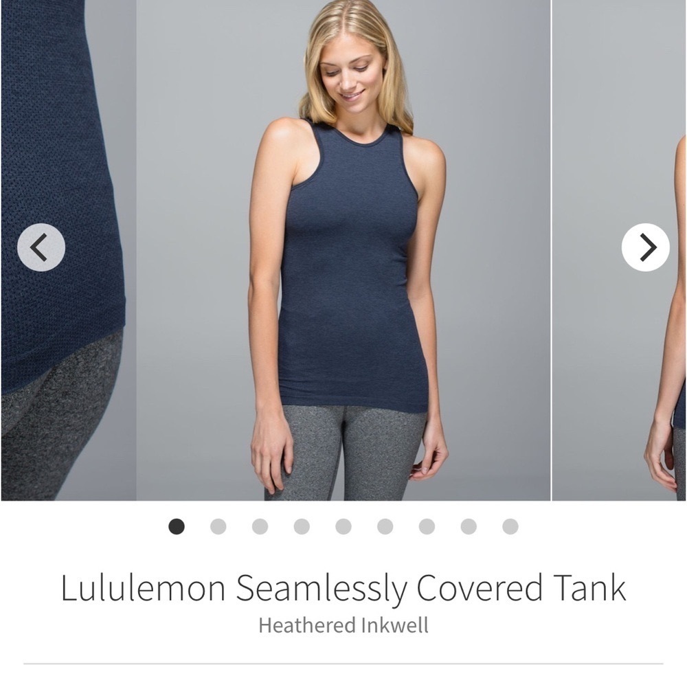 Lululemon Seamlessly Covered Tank in Heathered Inkwell Size 6